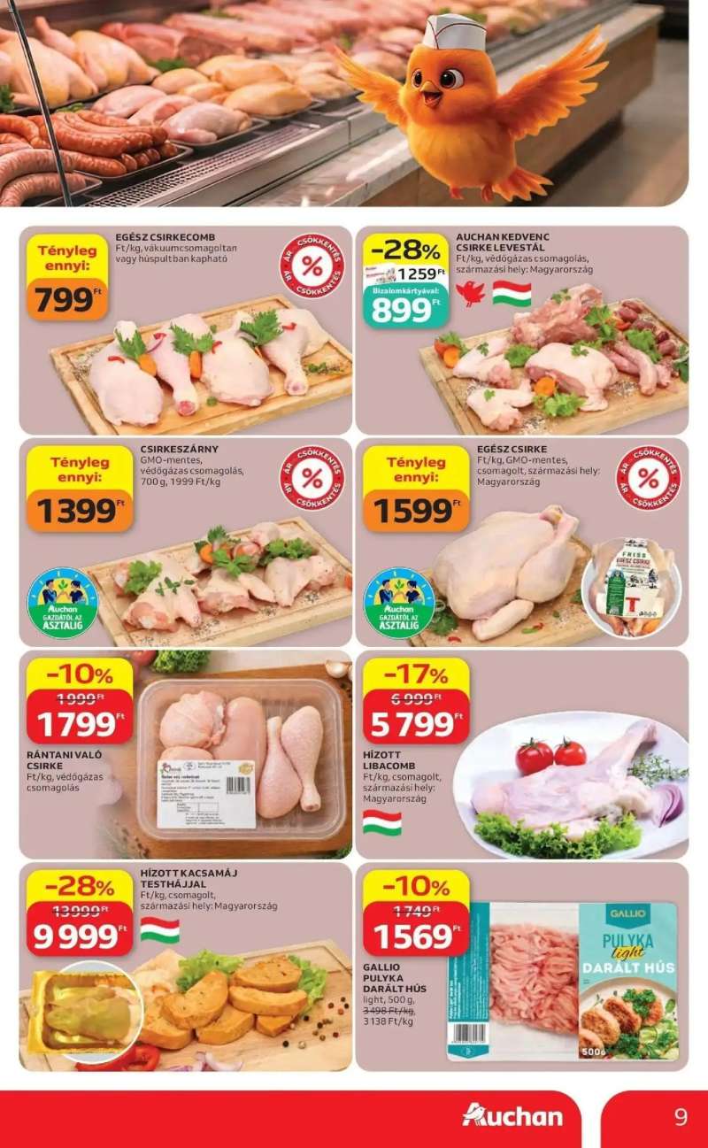 Auchan Auchan akciós újság Budapest 9 oldal