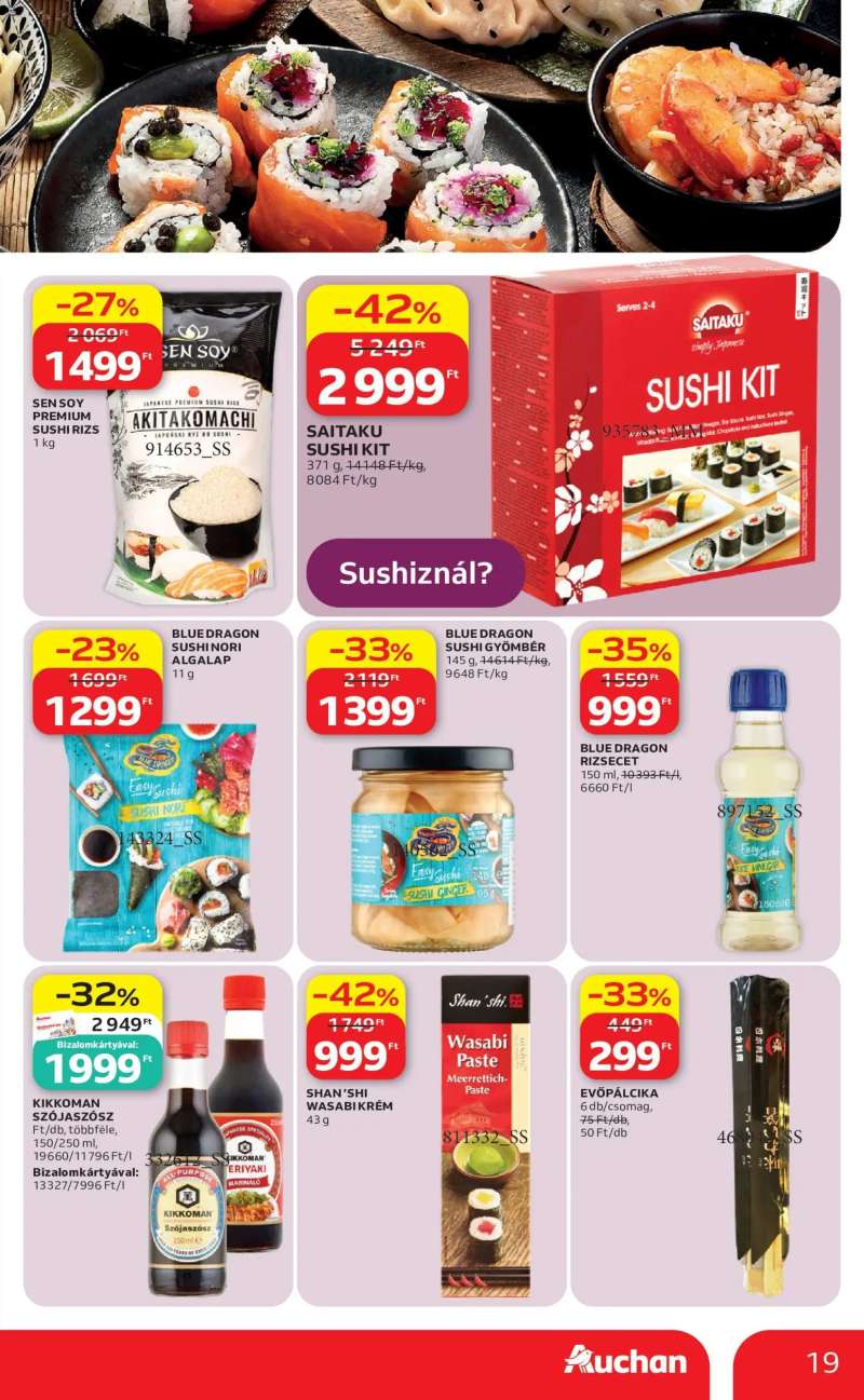 Auchan Auchan Nemzetközi konyha ajánlataink 19 oldal