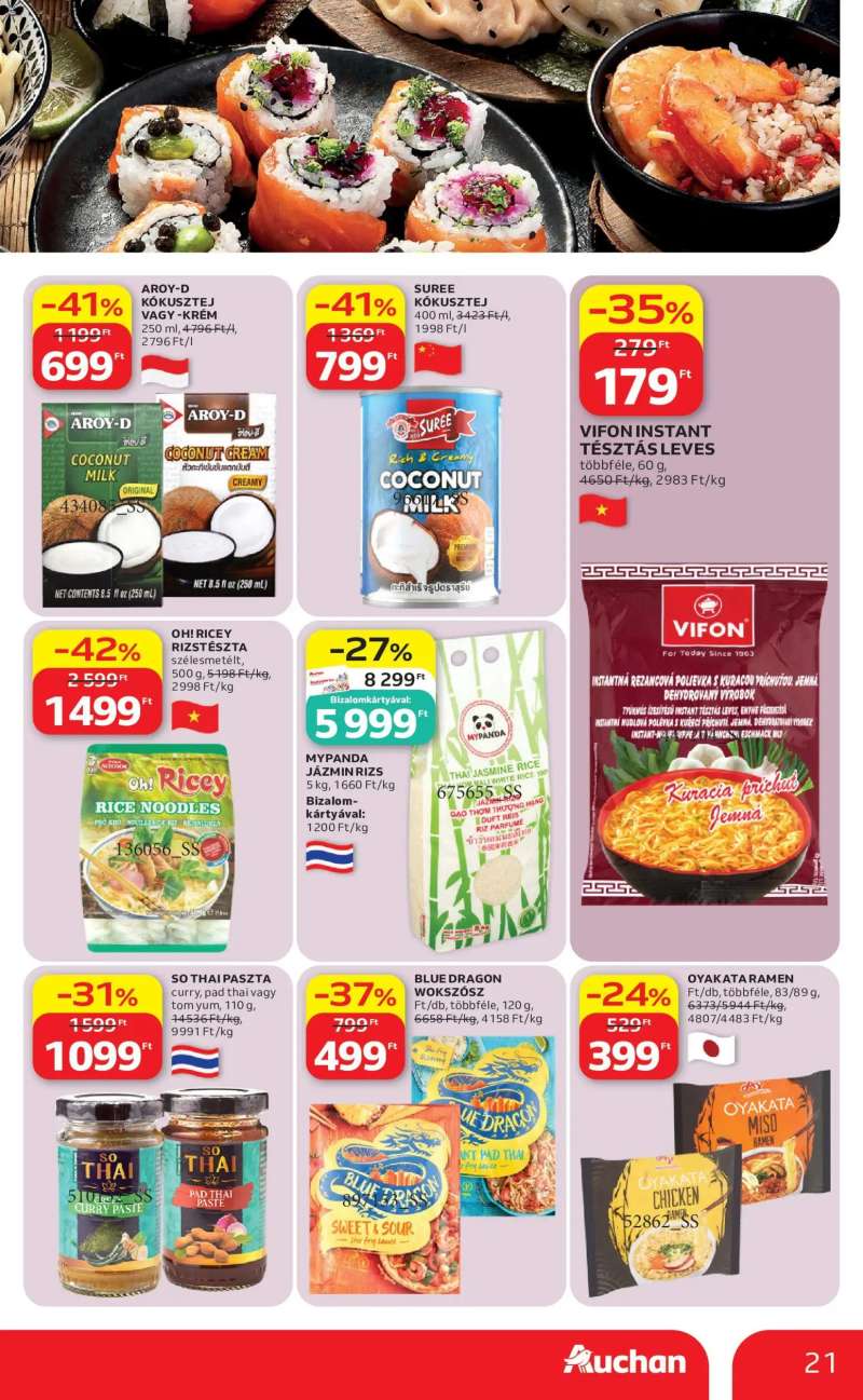 Auchan Auchan Nemzetközi konyha ajánlataink 21 oldal