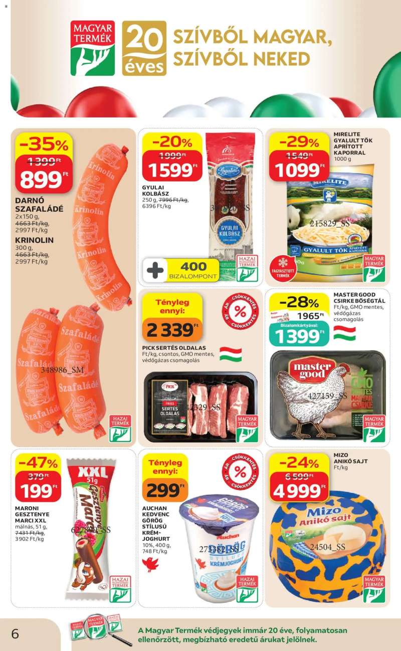 Auchan Auchan Szupermarket akciós újság 6 oldal
