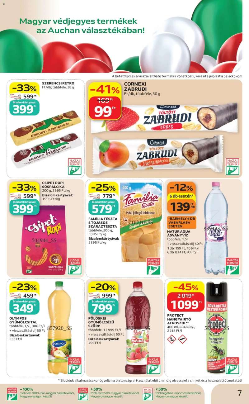 Auchan Auchan Szupermarket akciós újság 7 oldal