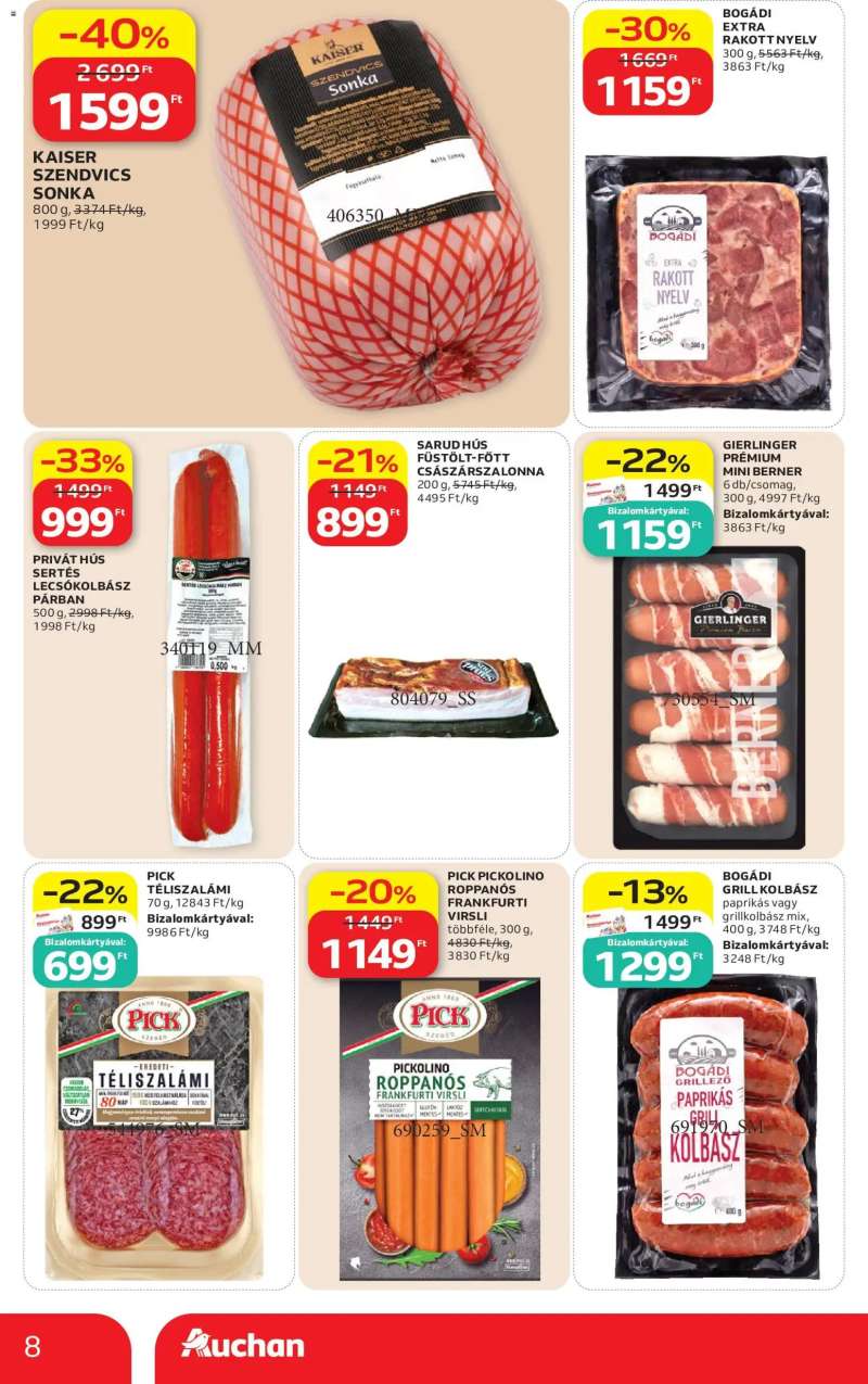 Auchan Auchan Szupermarket akciós újság 8 oldal
