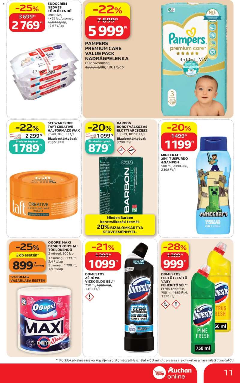 Auchan Auchan Szupermarket akciós újság 11 oldal