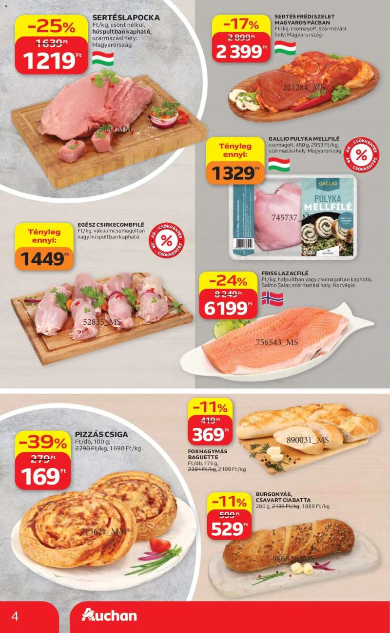Auchan Auchan Szupermarket akciós újság 4 oldal