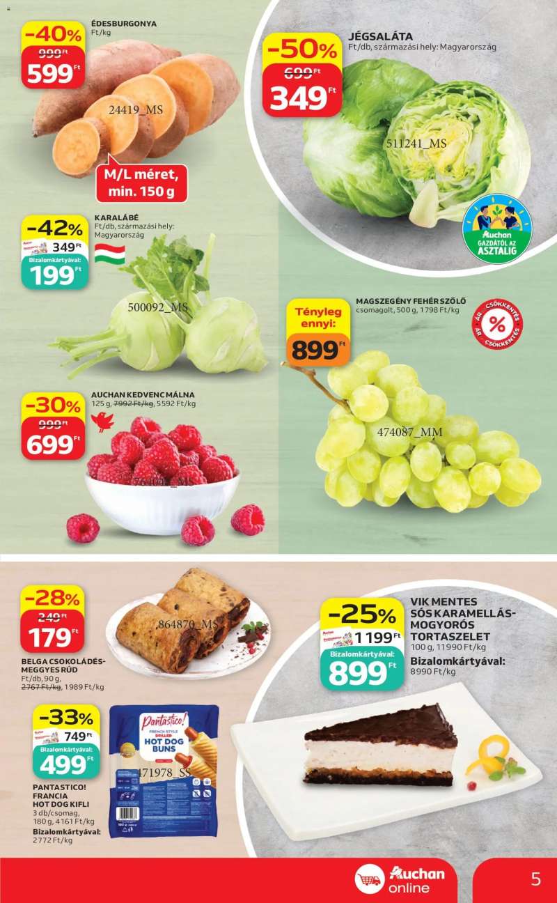 Auchan Auchan Szupermarket akciós újság 5 oldal