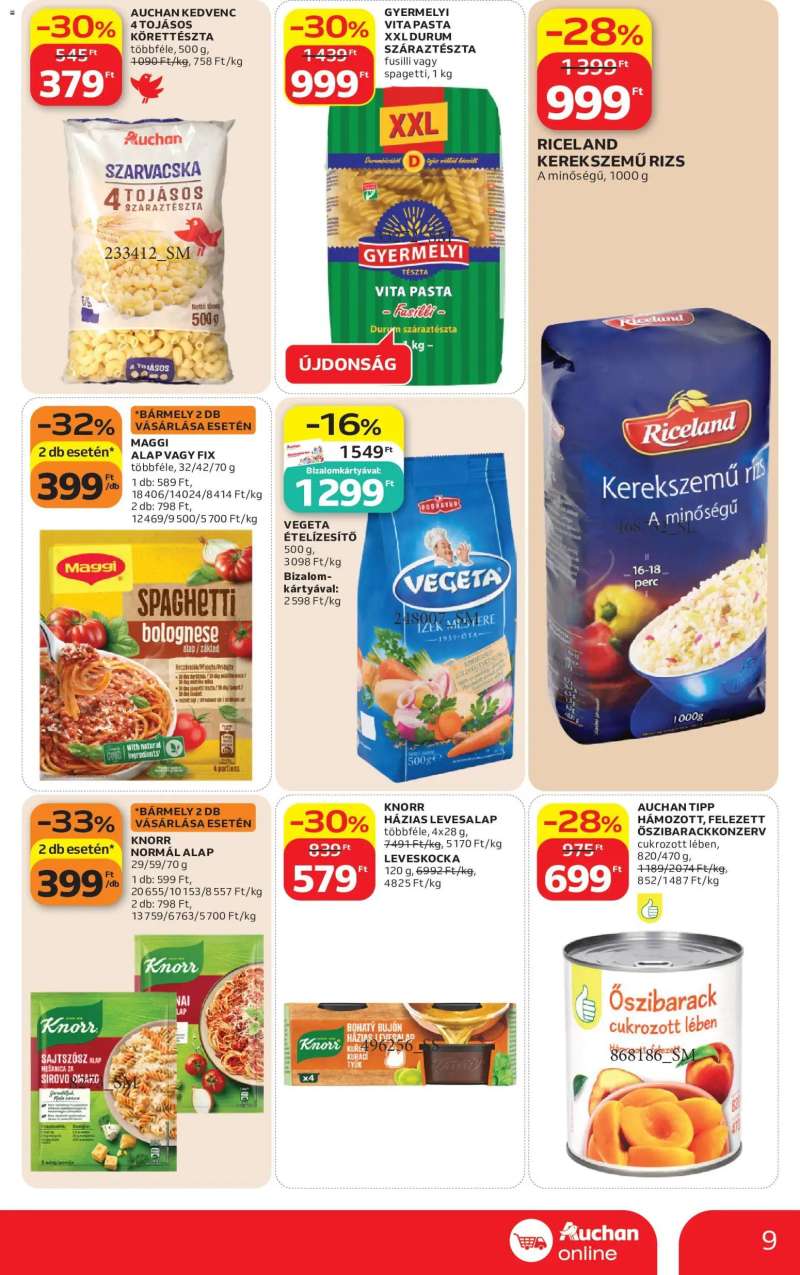 Auchan Auchan Szupermarket akciós újság 9 oldal