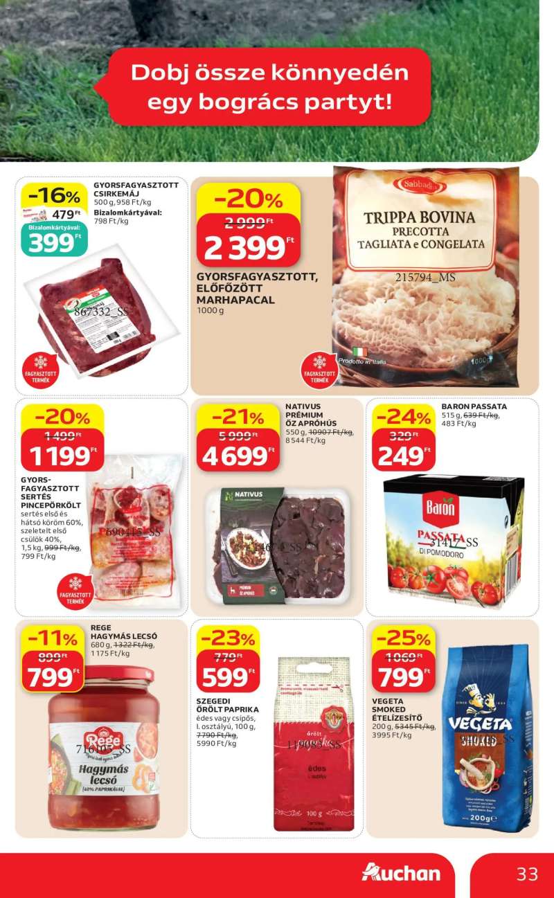 Auchan Auchan akciós újság 33 oldal