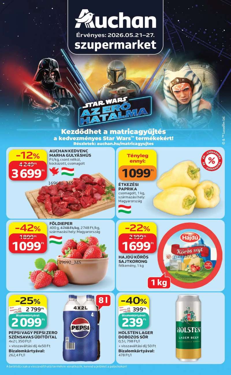 Auchan Auchan Szupermarket akciós újság 1 oldal