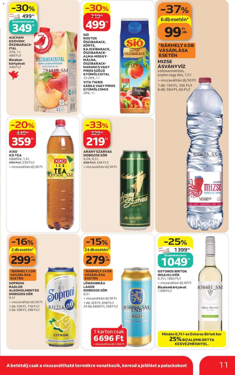 Auchan Auchan Szupermarket akciós újság 11 oldal
