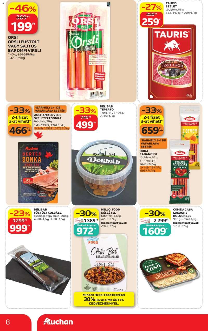 Auchan Auchan Szupermarket akciós újság 8 oldal