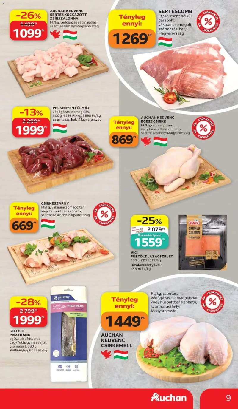 Auchan Auchan akciós újság Budapest 9 oldal