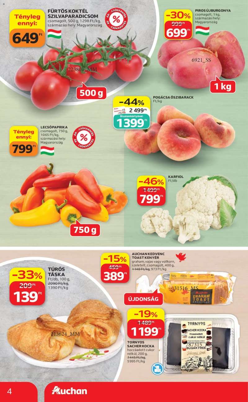 Auchan Auchan Szupermarket akciós újság 4 oldal