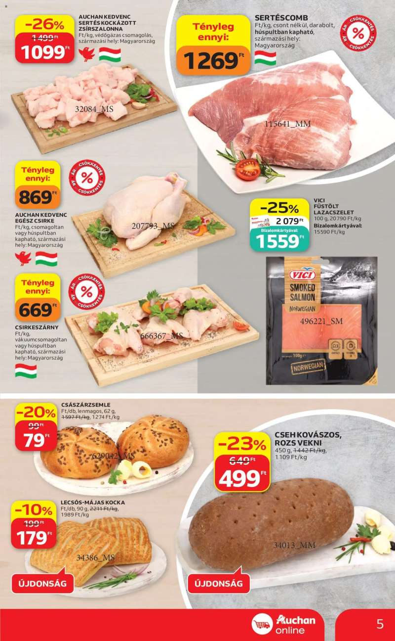Auchan Auchan Szupermarket akciós újság 5 oldal