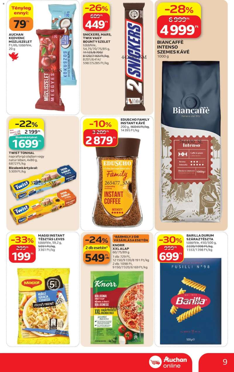Auchan Auchan Szupermarket akciós újság 9 oldal