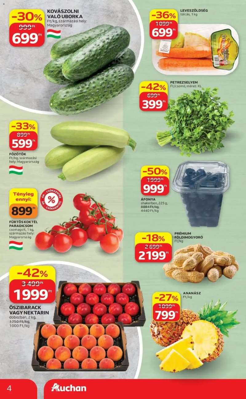 Auchan Auchan akciós újság Budapest 4 oldal