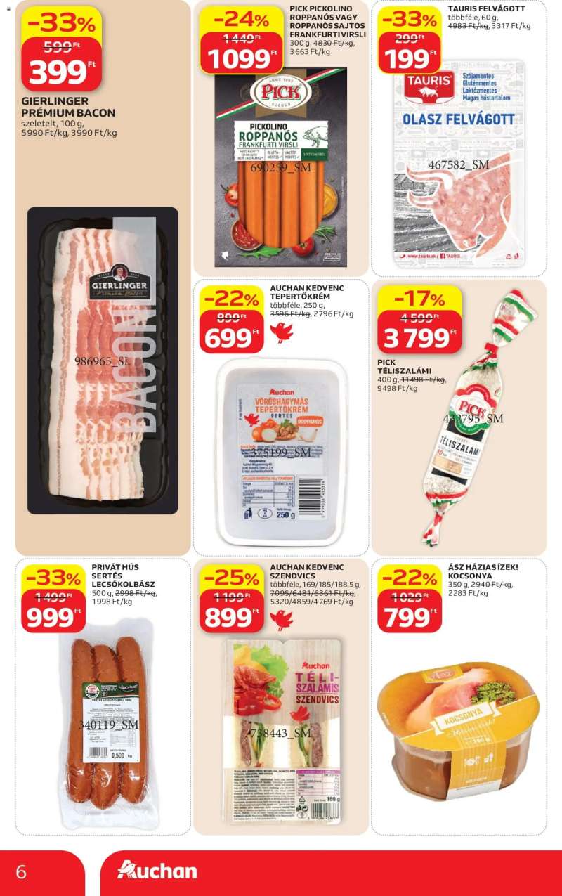 Auchan Auchan Szupermarket akciós újság 6 oldal