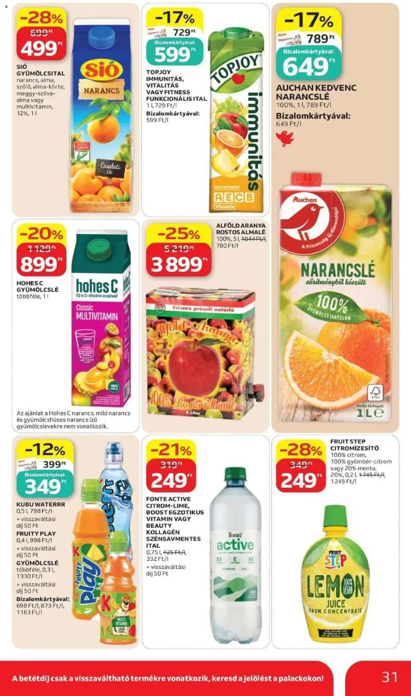 Auchan Auchan akciós újság Fót 31 oldal