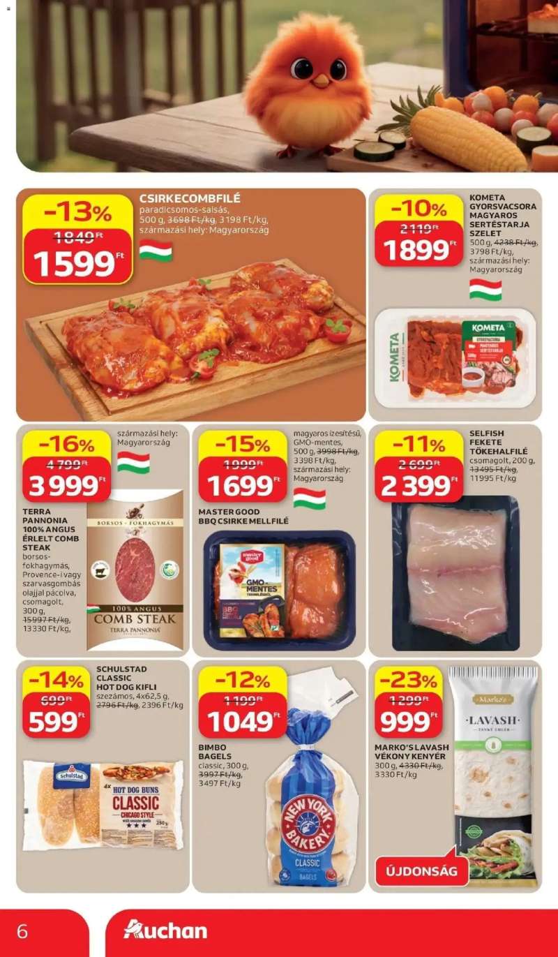 Auchan Auchan újság érvényessége 2026.06.17-ig 6 oldal