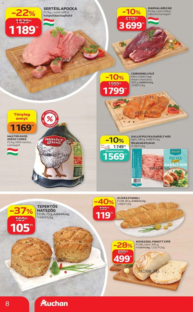 Auchan Auchan Szupermarket akciós újság 8 oldal