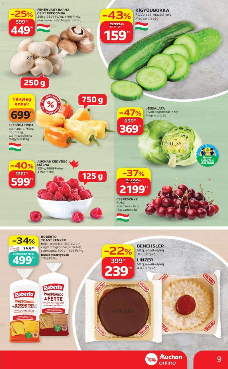 Auchan Auchan Szupermarket akciós újság 9 oldal