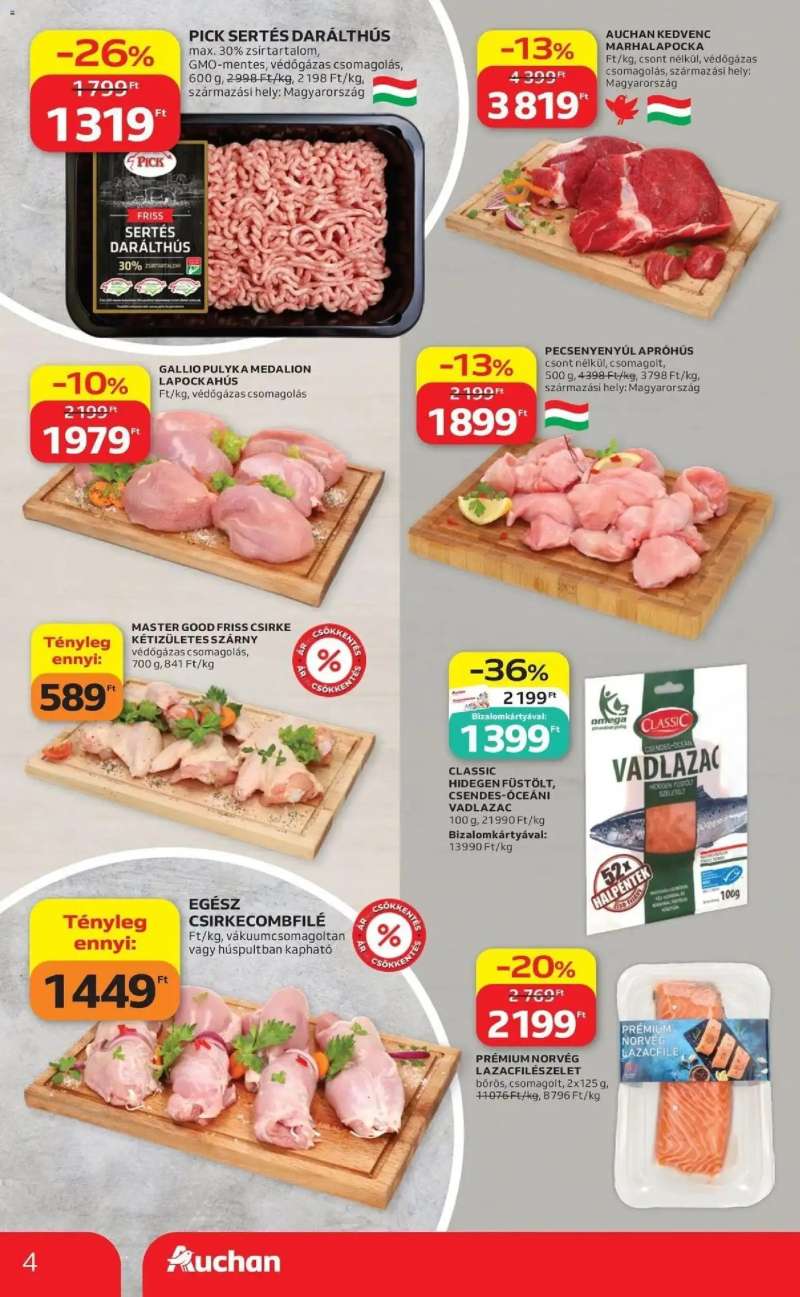 Auchan Auchan akciós újság Budapest 4 oldal