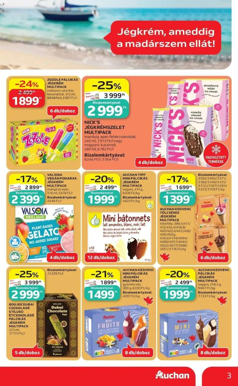 Auchan Auchan Jégkrémvilág Szeged 3 oldal