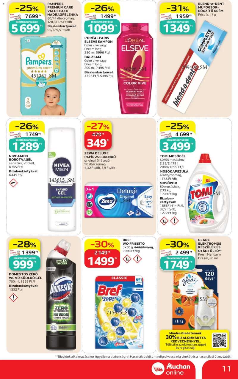 Auchan Auchan Szupermarket akciós újság 11 oldal