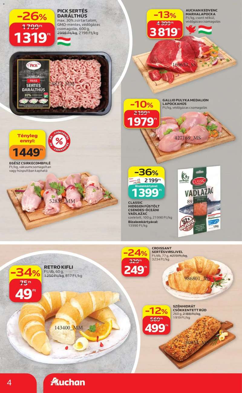 Auchan Auchan Szupermarket akciós újság 4 oldal