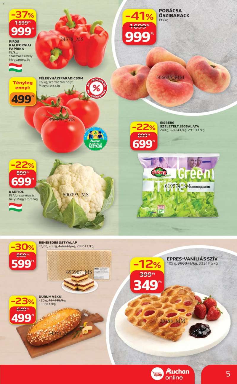 Auchan Auchan Szupermarket akciós újság 5 oldal