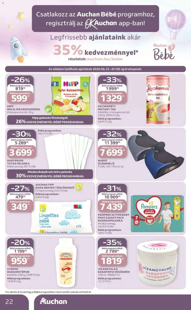 Auchan Auchan újság érvényessége 2026.07.01-ig 22 oldal