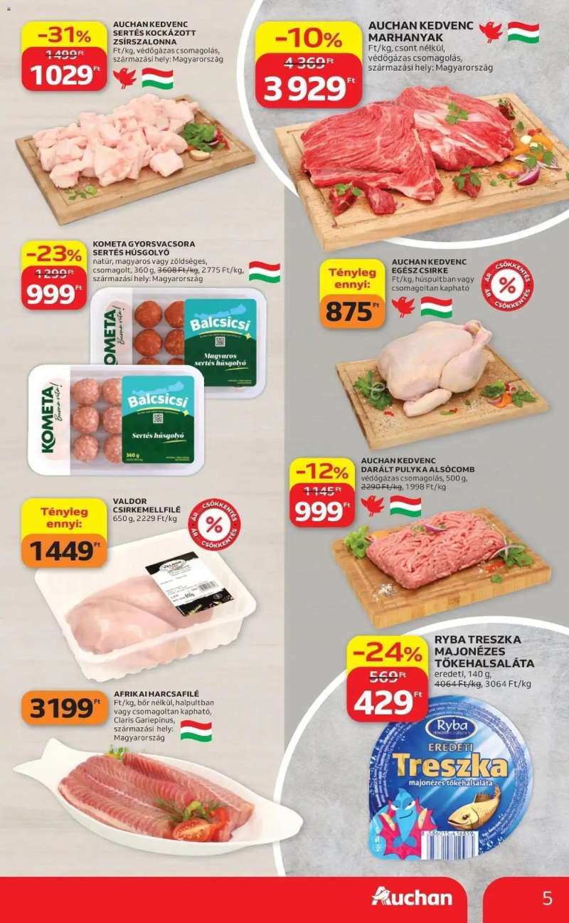 Auchan Auchan akciós újság Budapest 5 oldal