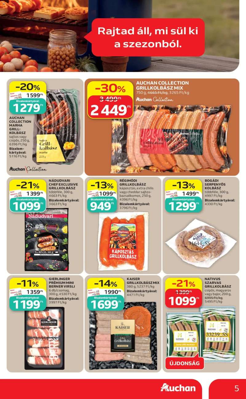 Auchan Auchan Grill ajánlataink 5 oldal