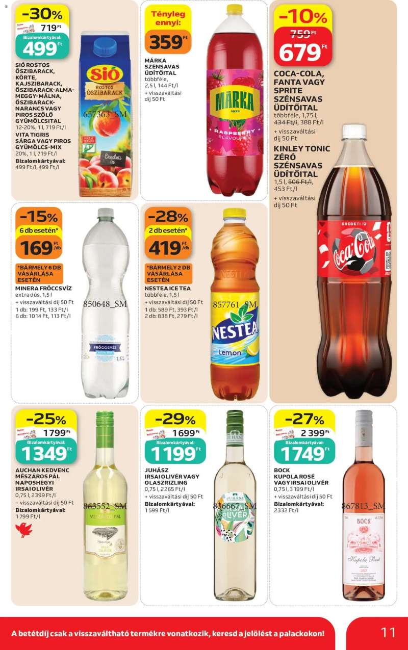 Auchan Auchan Szupermarket akciós újság 11 oldal