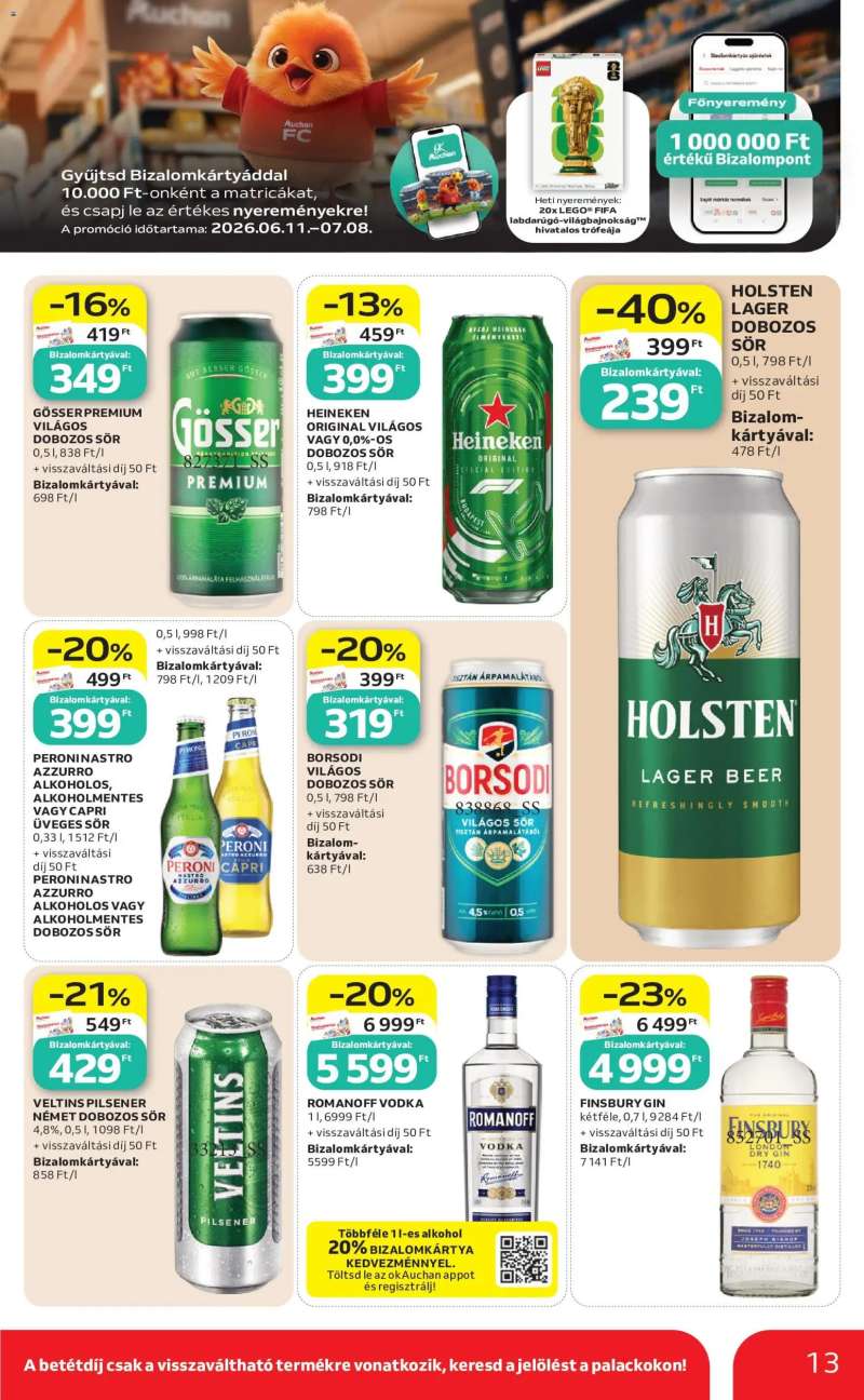 Auchan Auchan Szupermarket akciós újság 13 oldal