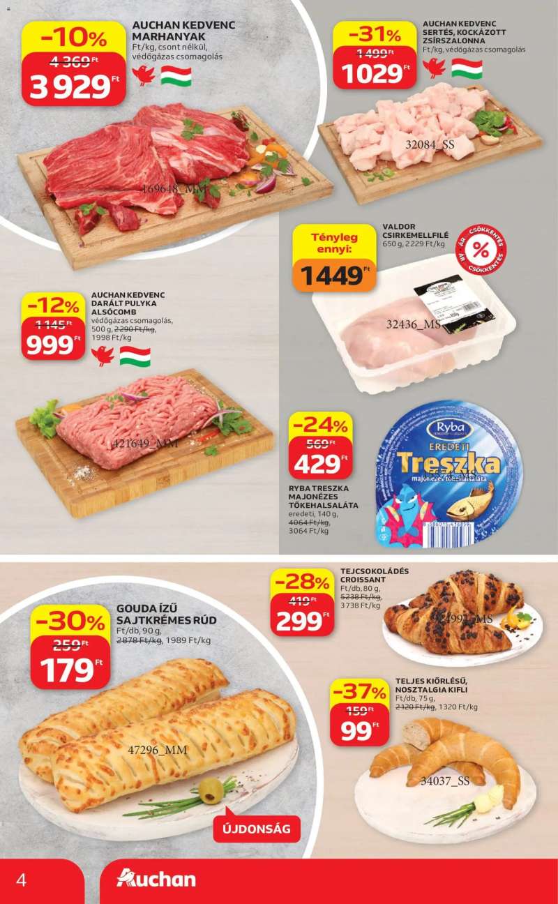 Auchan Auchan Szupermarket akciós újság 4 oldal