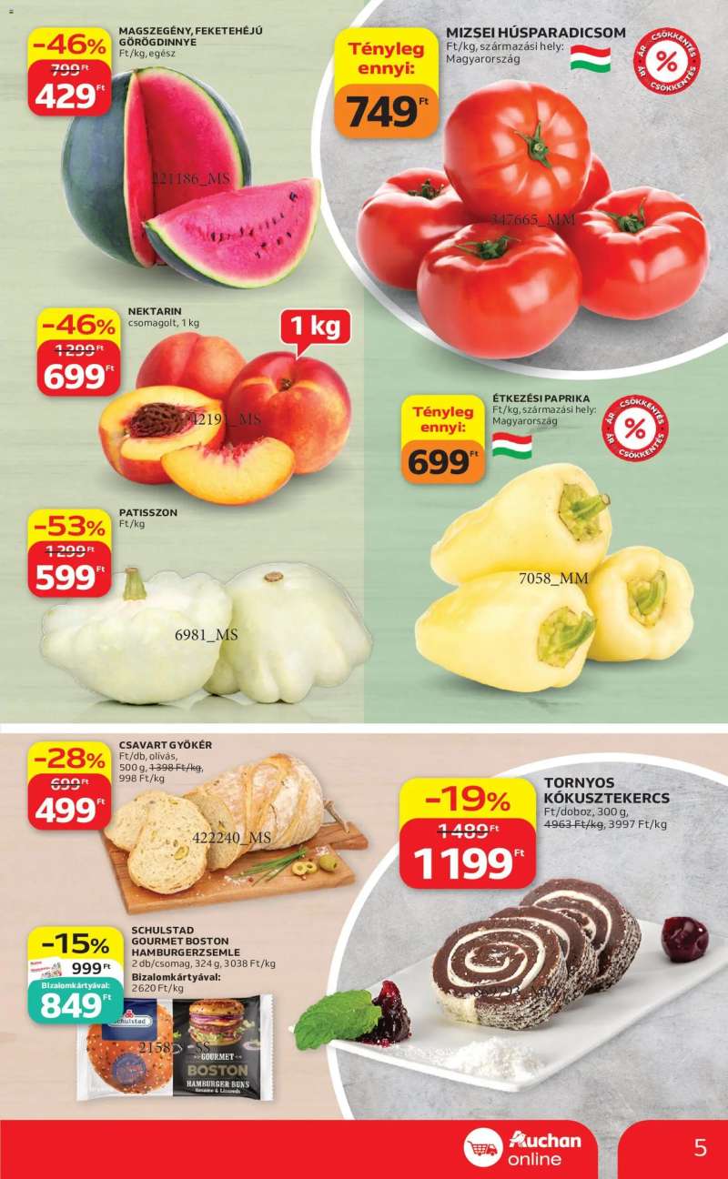 Auchan Auchan Szupermarket akciós újság 5 oldal