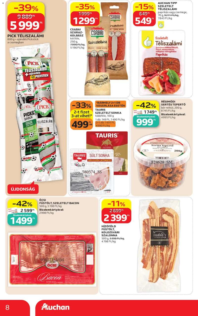Auchan Auchan Szupermarket akciós újság 8 oldal