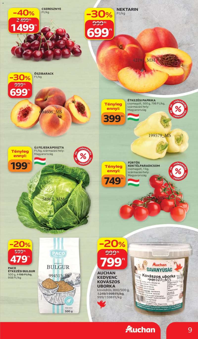 Auchan Auchan akciós újság 9 oldal