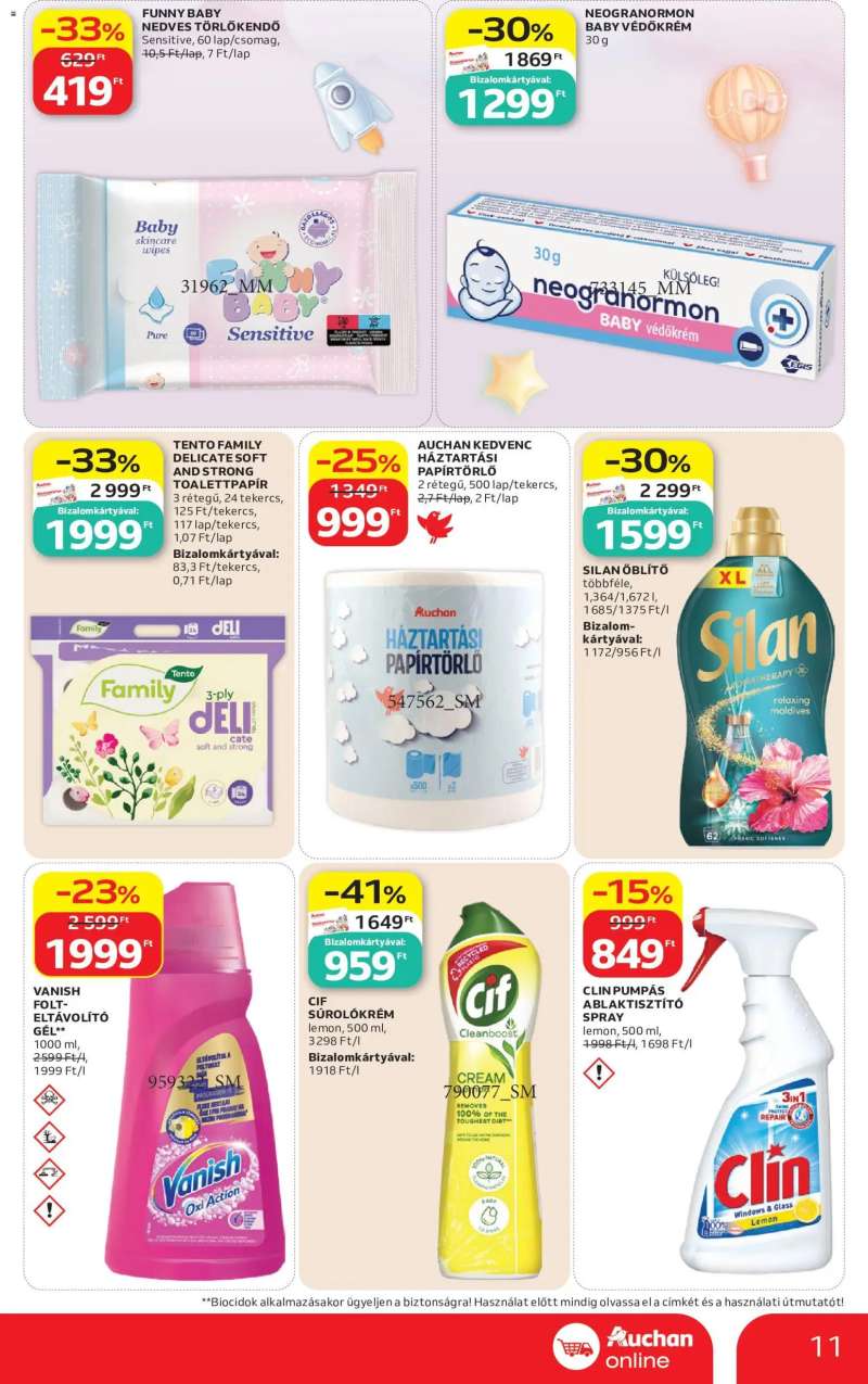 Auchan Auchan Szupermarket akciós újság 11 oldal