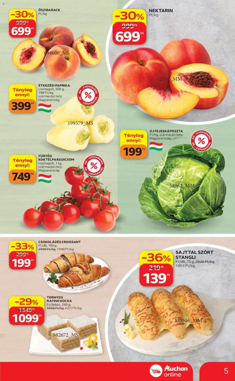 Auchan Auchan Szupermarket akciós újság 5 oldal