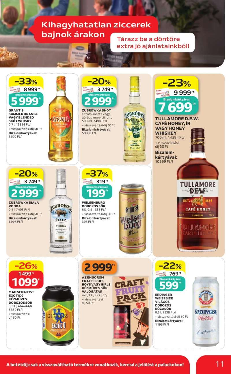 Auchan Auchan Kihagyhatatlan ziccerek bajnok árakon 11 oldal