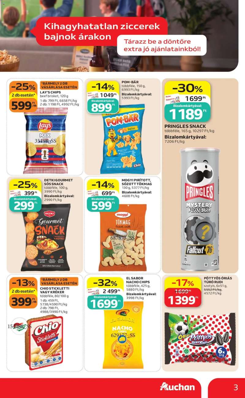 Auchan Auchan Kihagyhatatlan ziccerek bajnok árakon 3 oldal