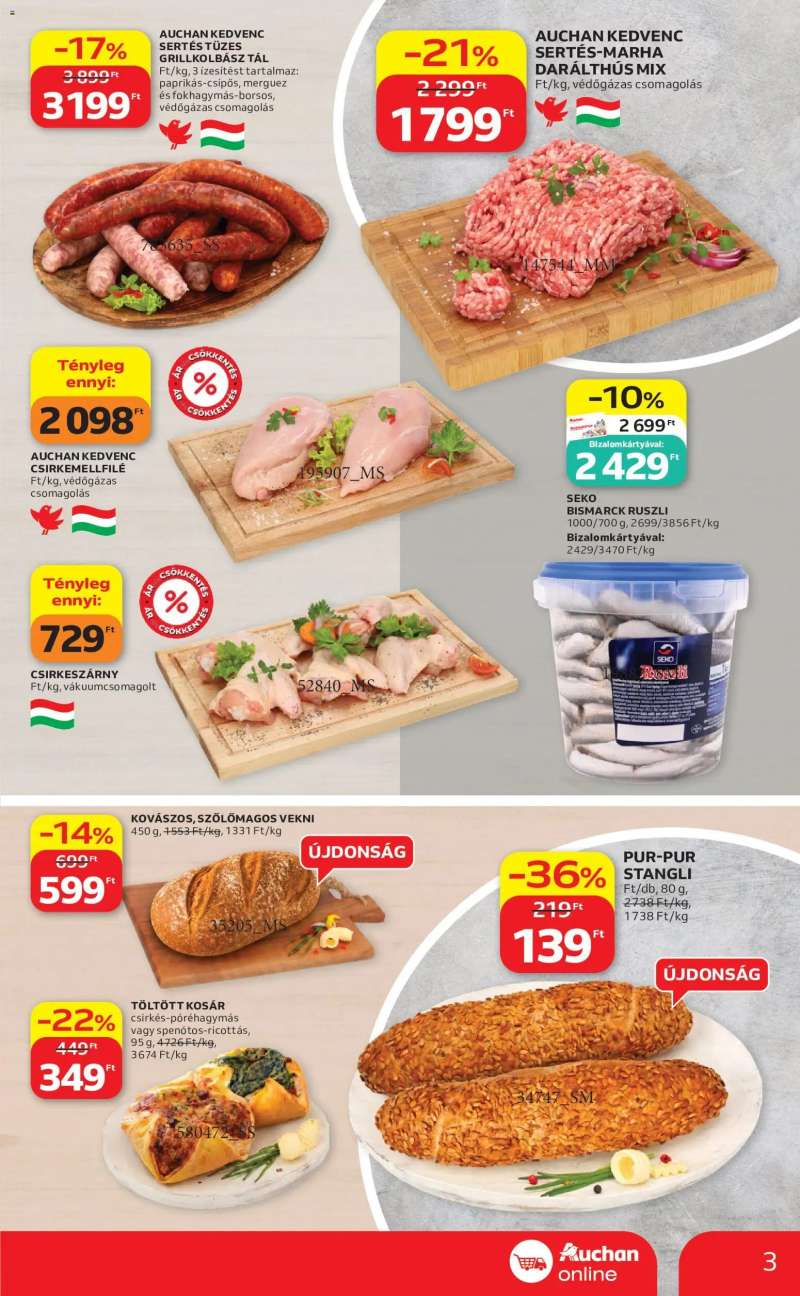Auchan Auchan Szupermarket akciós újság 3 oldal
