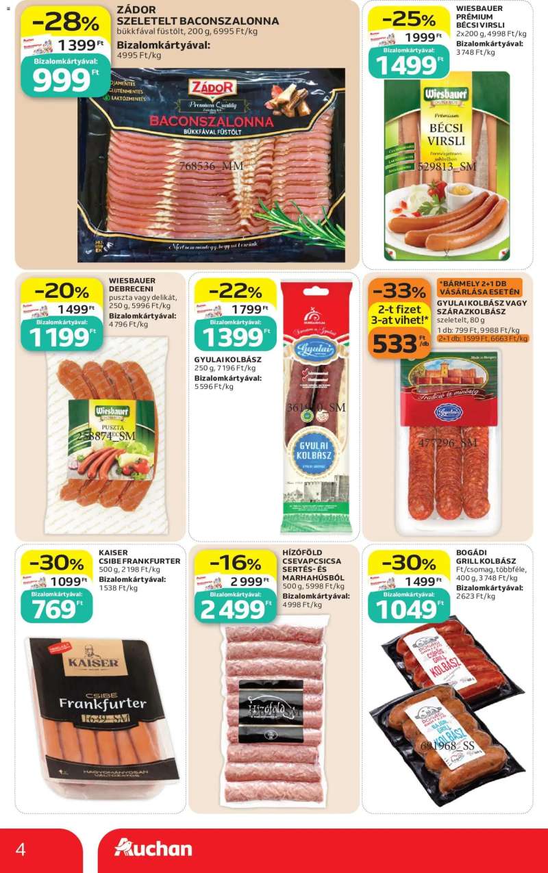 Auchan Auchan Szupermarket akciós újság 4 oldal