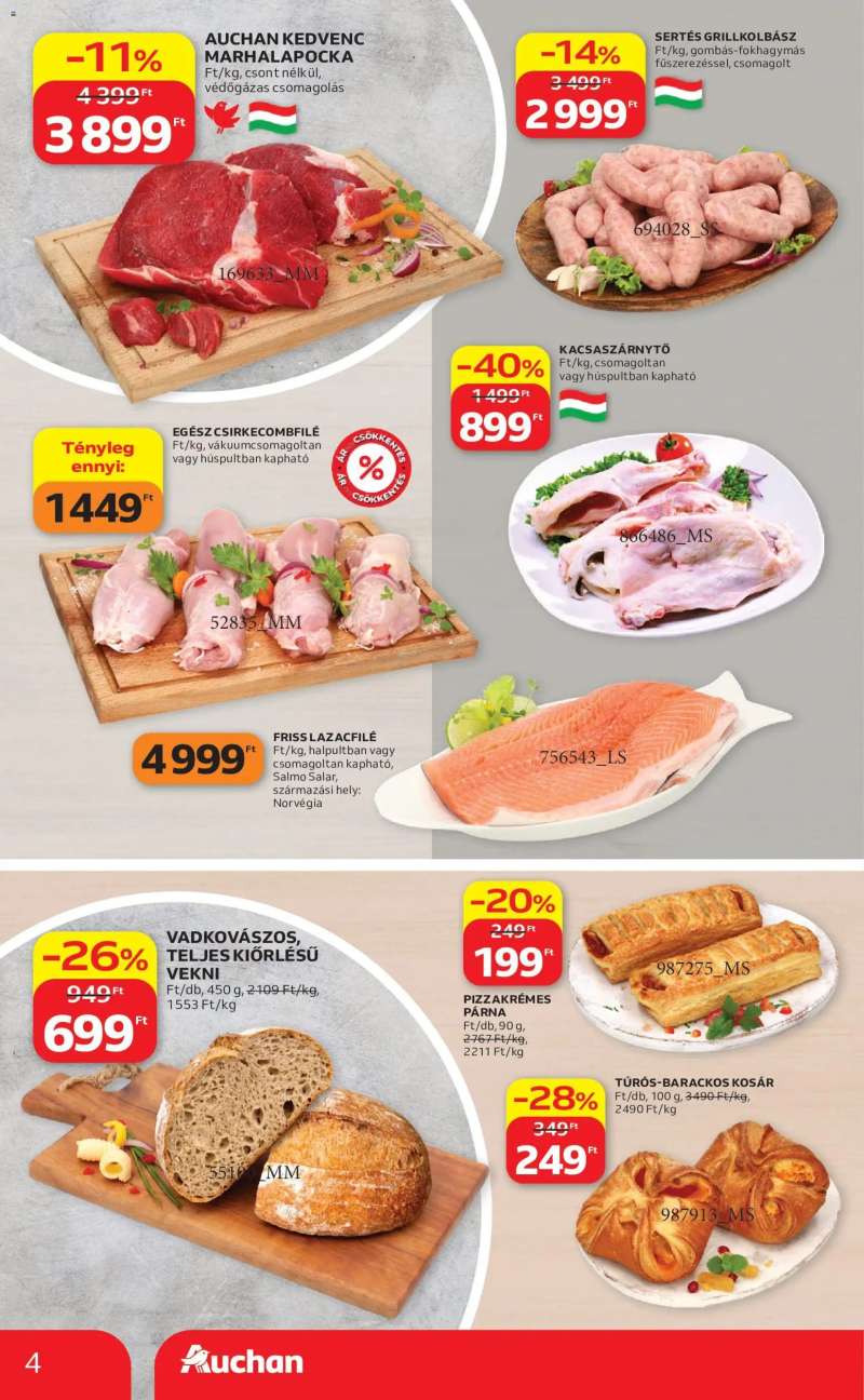 Auchan Auchan Szupermarket akciós újság 4 oldal