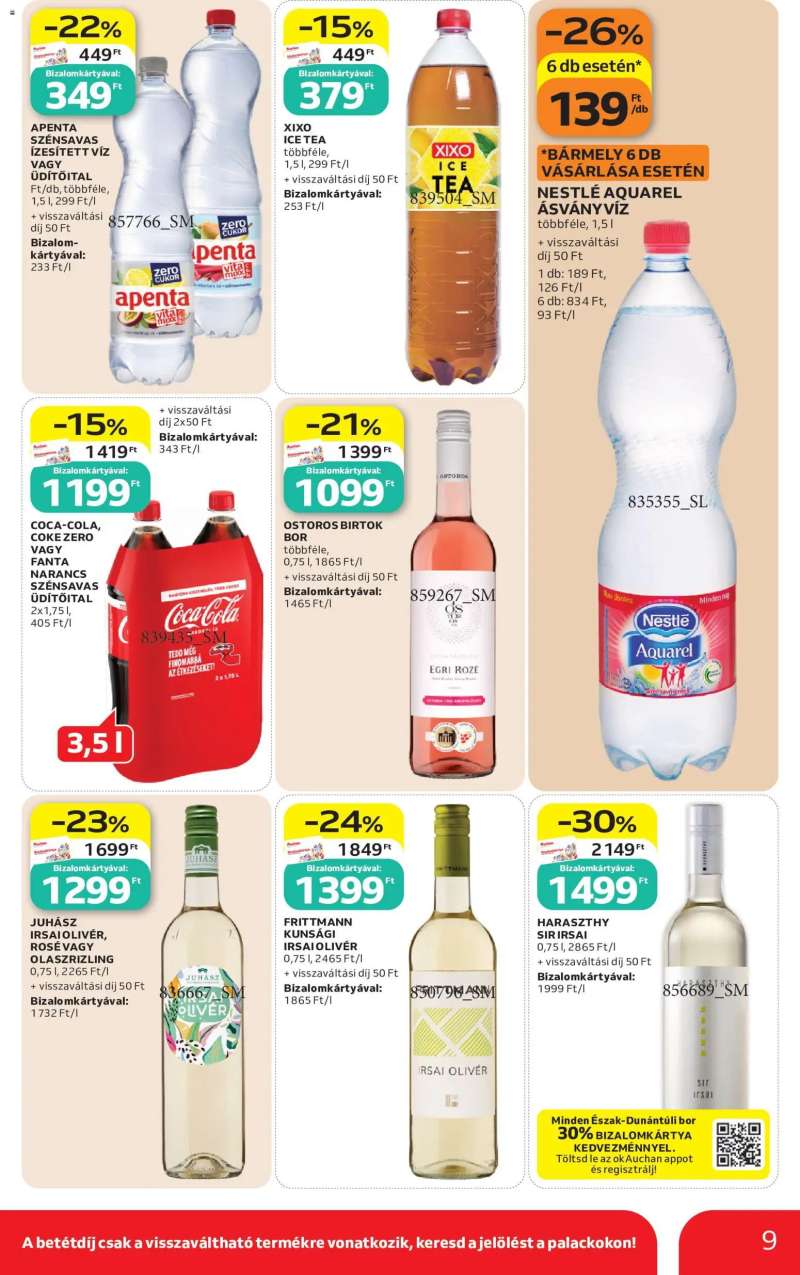 Auchan Auchan Szupermarket akciós újság 9 oldal