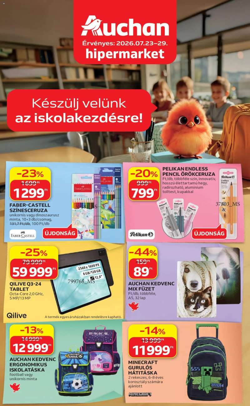 Auchan Auchan Iskolakezdési ajánlatok 1 oldal