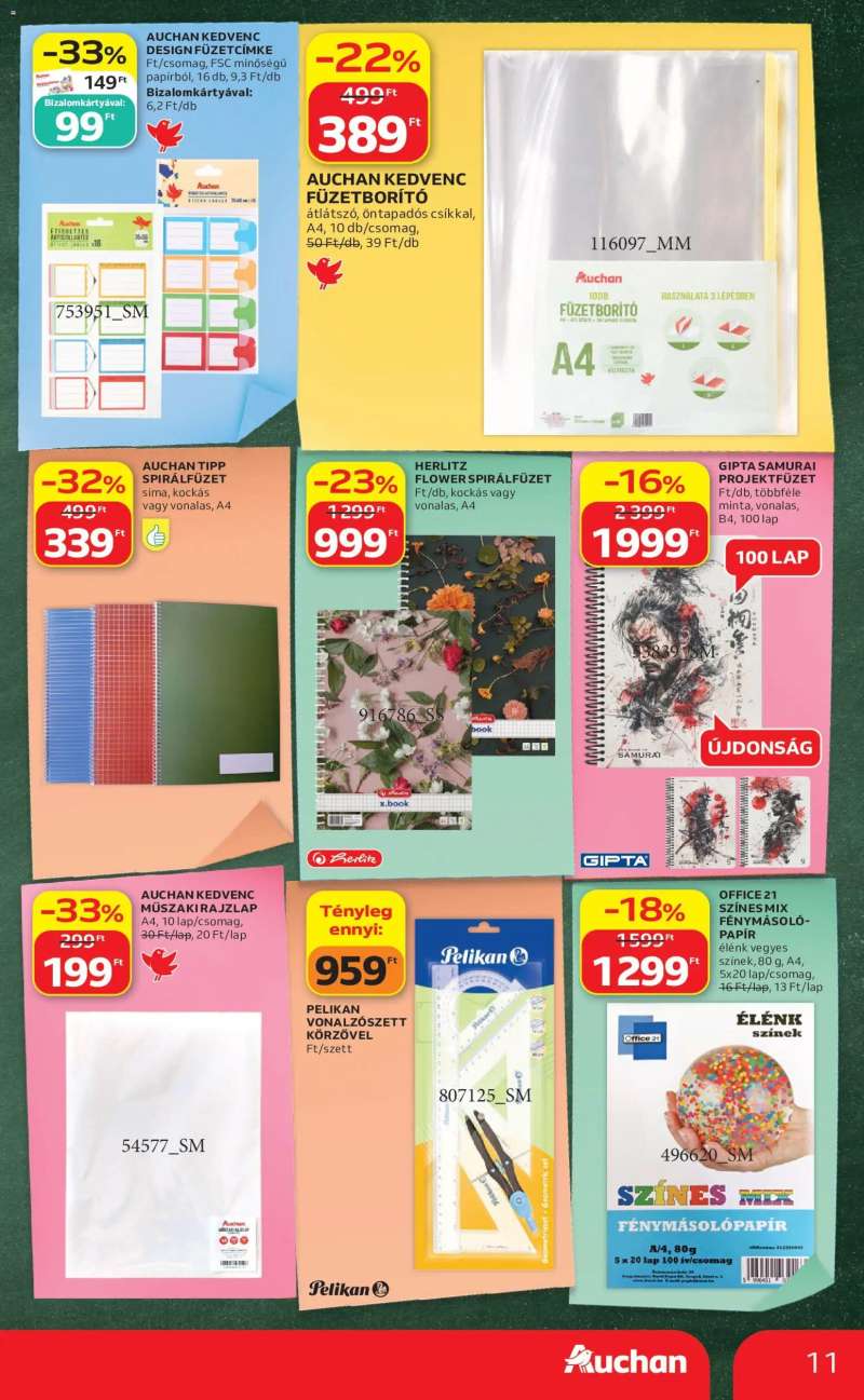 Auchan Auchan Iskolakezdési ajánlatok 11 oldal