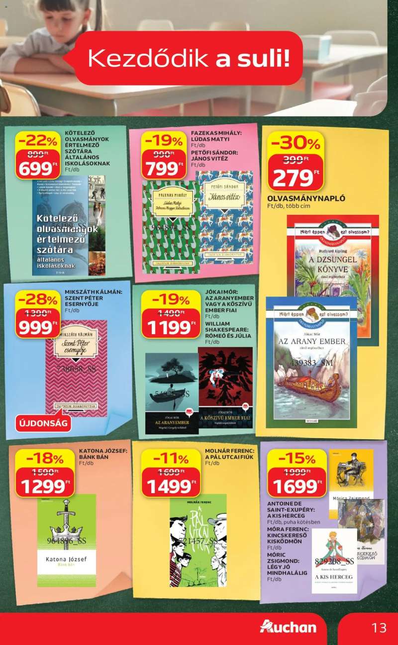 Auchan Auchan Iskolakezdési ajánlatok 13 oldal
