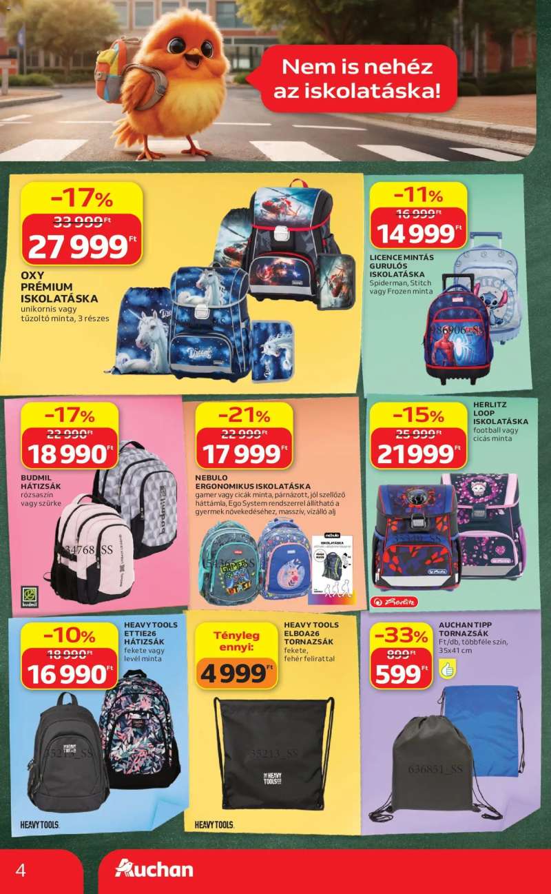 Auchan Auchan Iskolakezdési ajánlatok 4 oldal